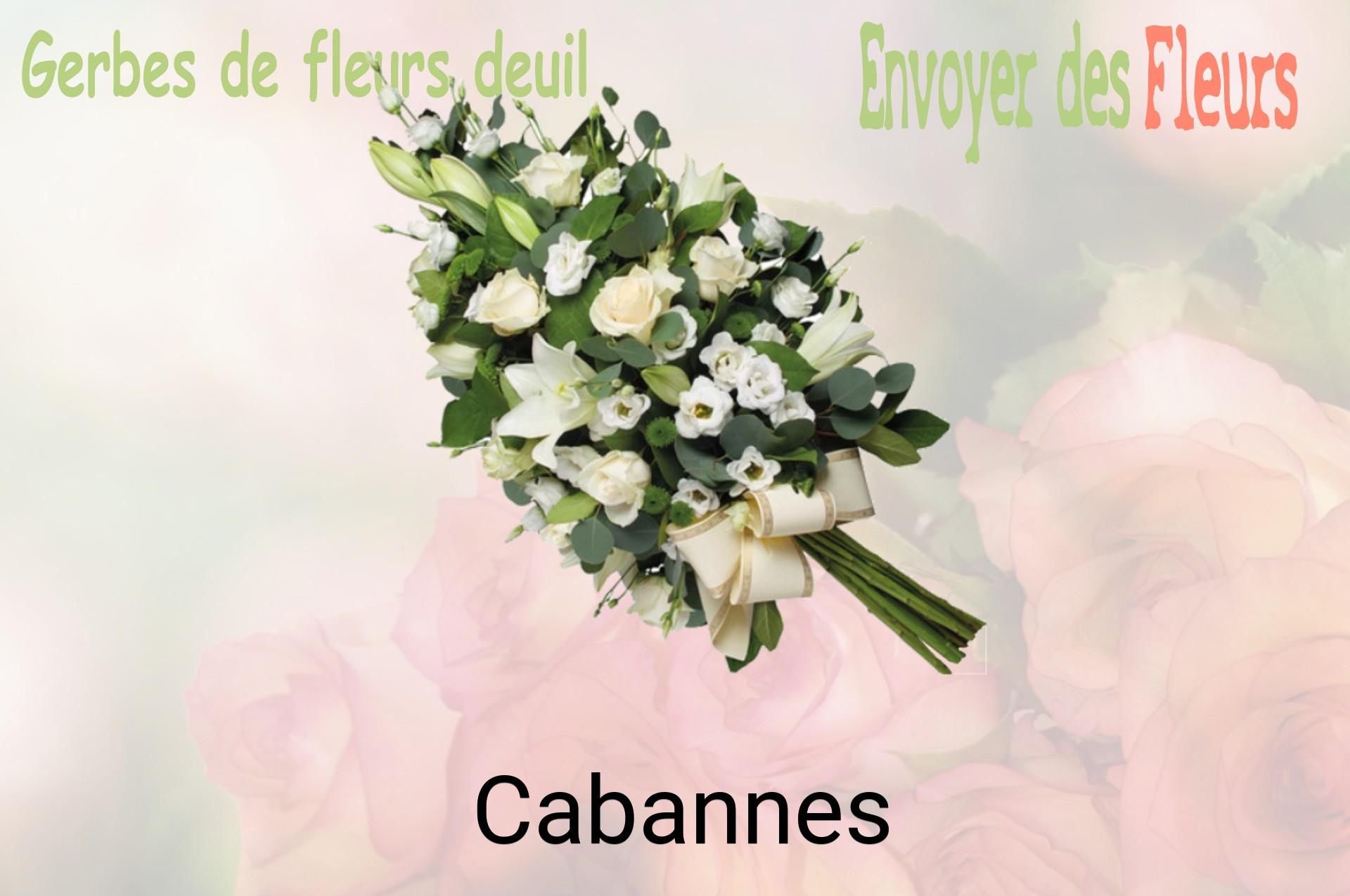 Gerbe de fleurs de deuil livrée à Cabannes